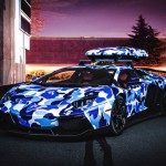 Die schönsten Sportwagen 2013 – Lamborghini x BAPE Arctic Camo Aventador with Ski Box